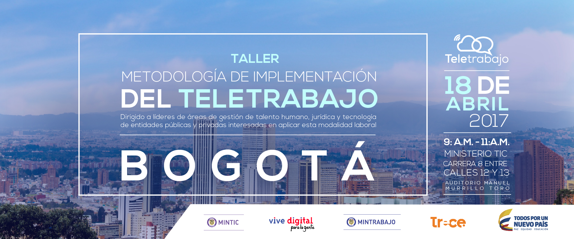  En Bogotá, taller gratuito de Teletrabajo
