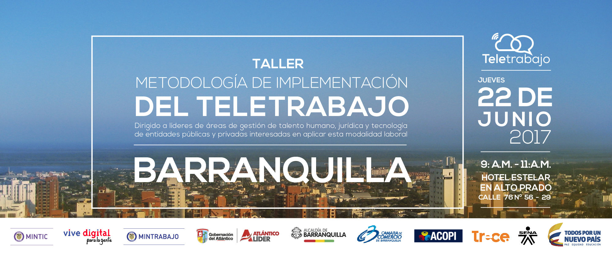 Empresarios de Barranquilla invitados al Taller sobre implementación del Teletrabajo