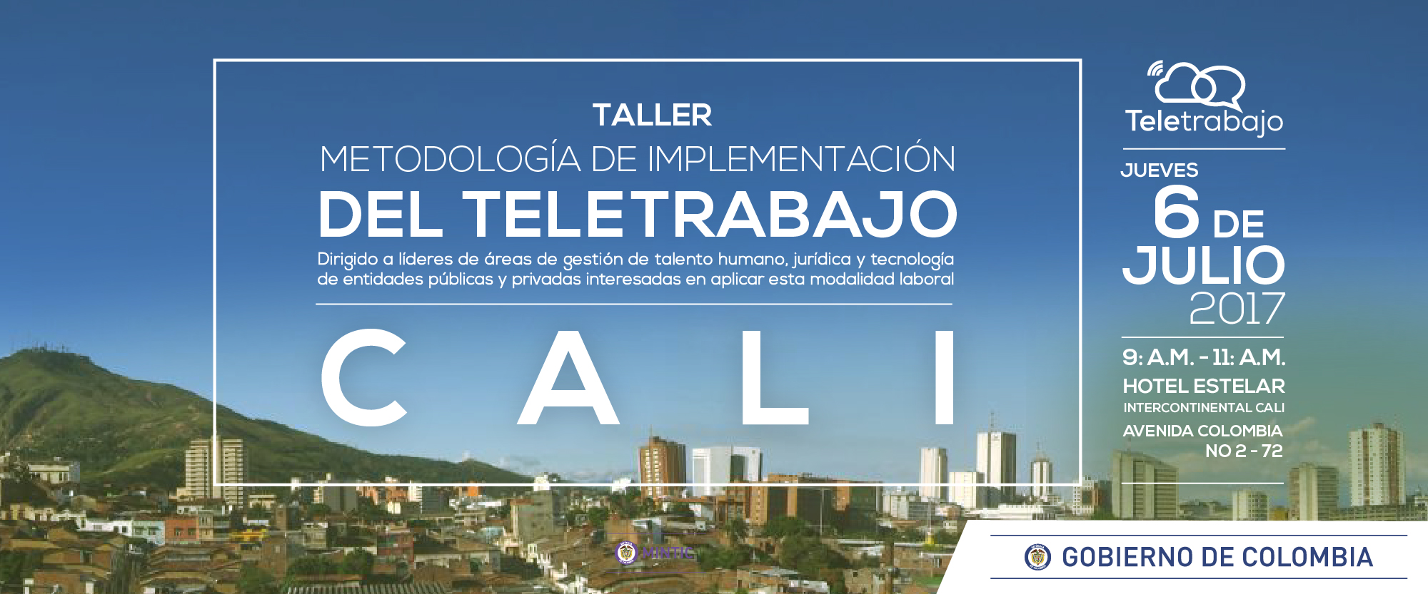Tres talleres gratuitos de Teletrabajo en el Valle del Cauca