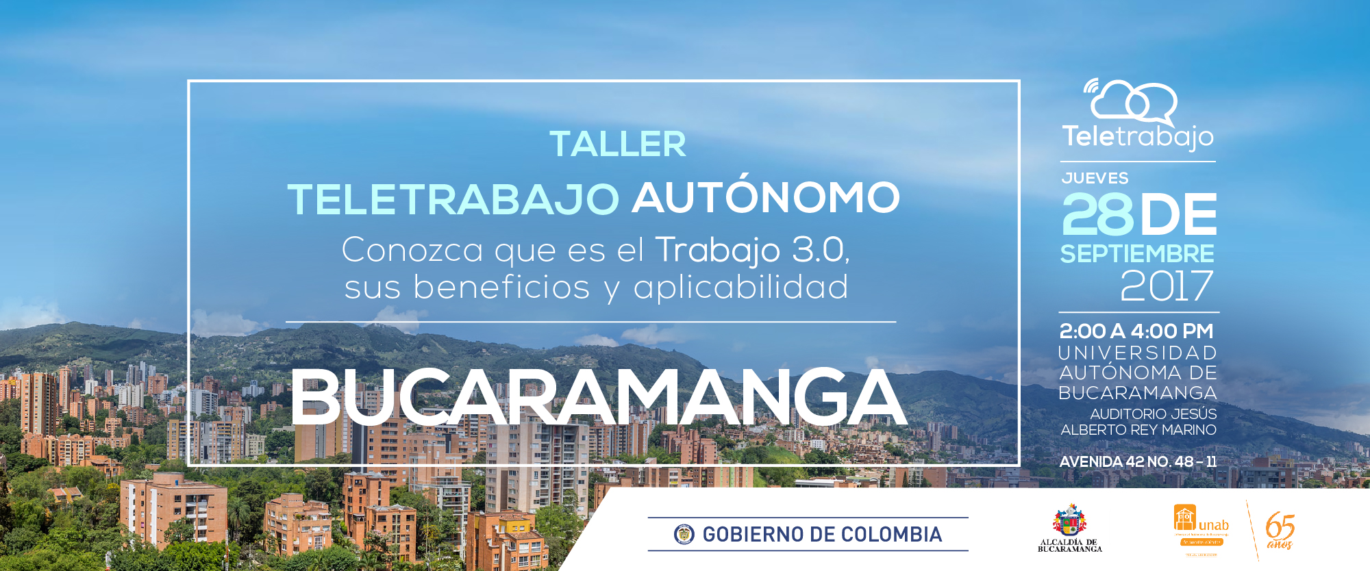 Bucaramanga se prepara para el Teletrabajo con dos talleres el 28 de septiembre