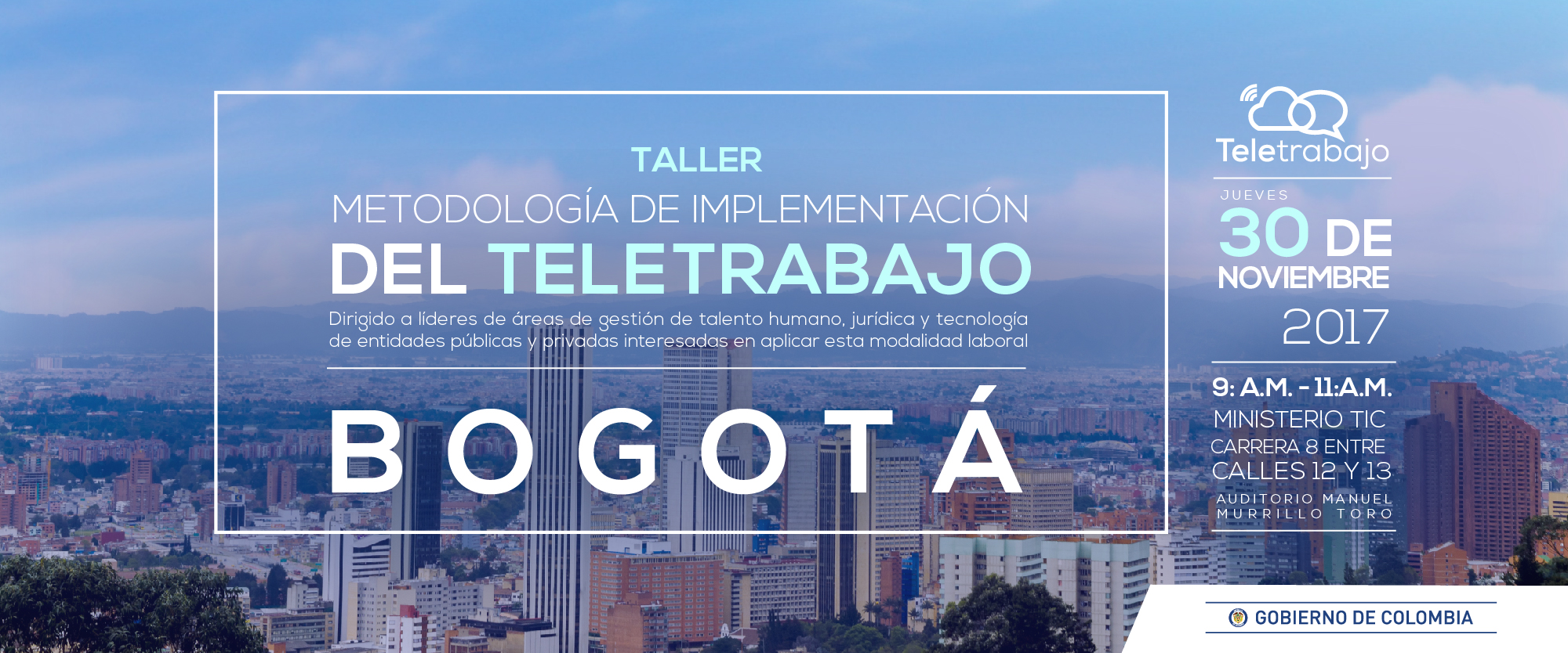 Nuevo Taller de Teletrabajo para Bogotá