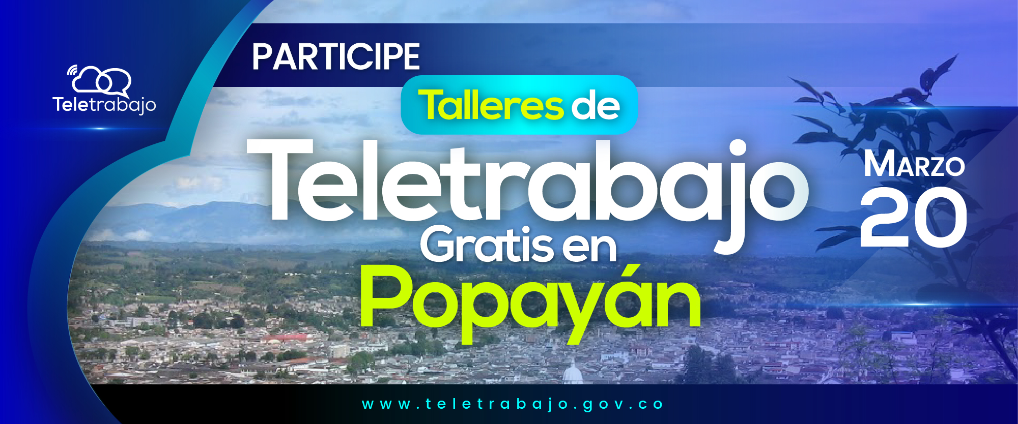 Popayán aprenderá sobre Teletrabajo en marzo