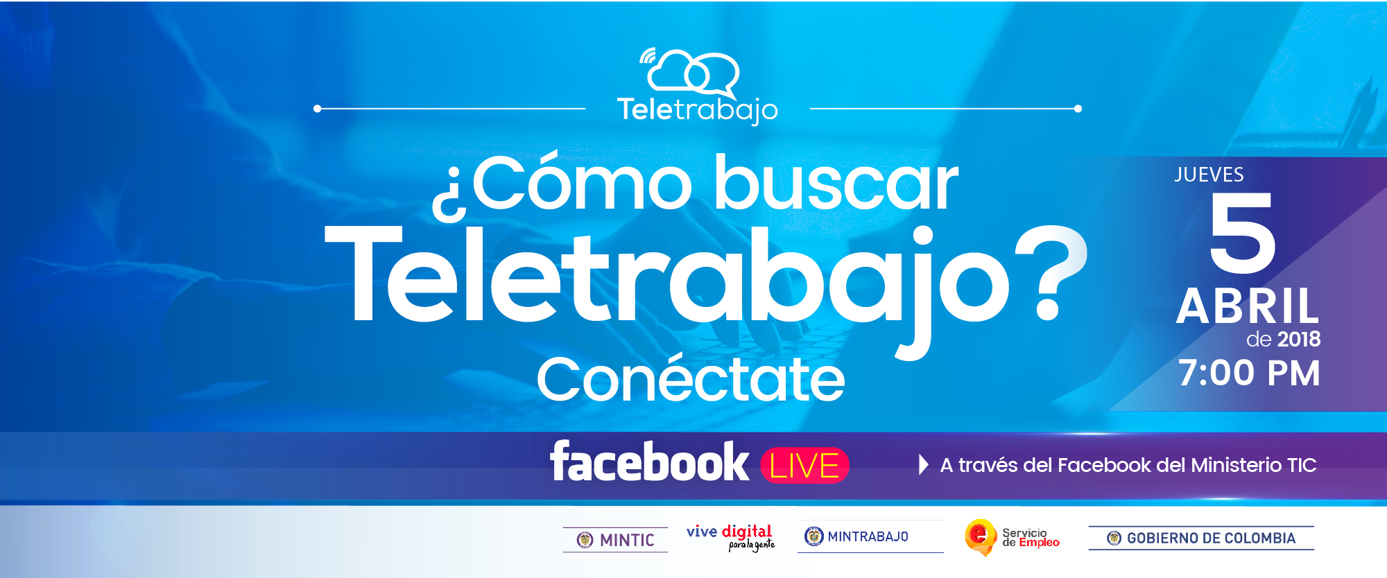 Facebook Live sobre vacantes de Teletrabajo