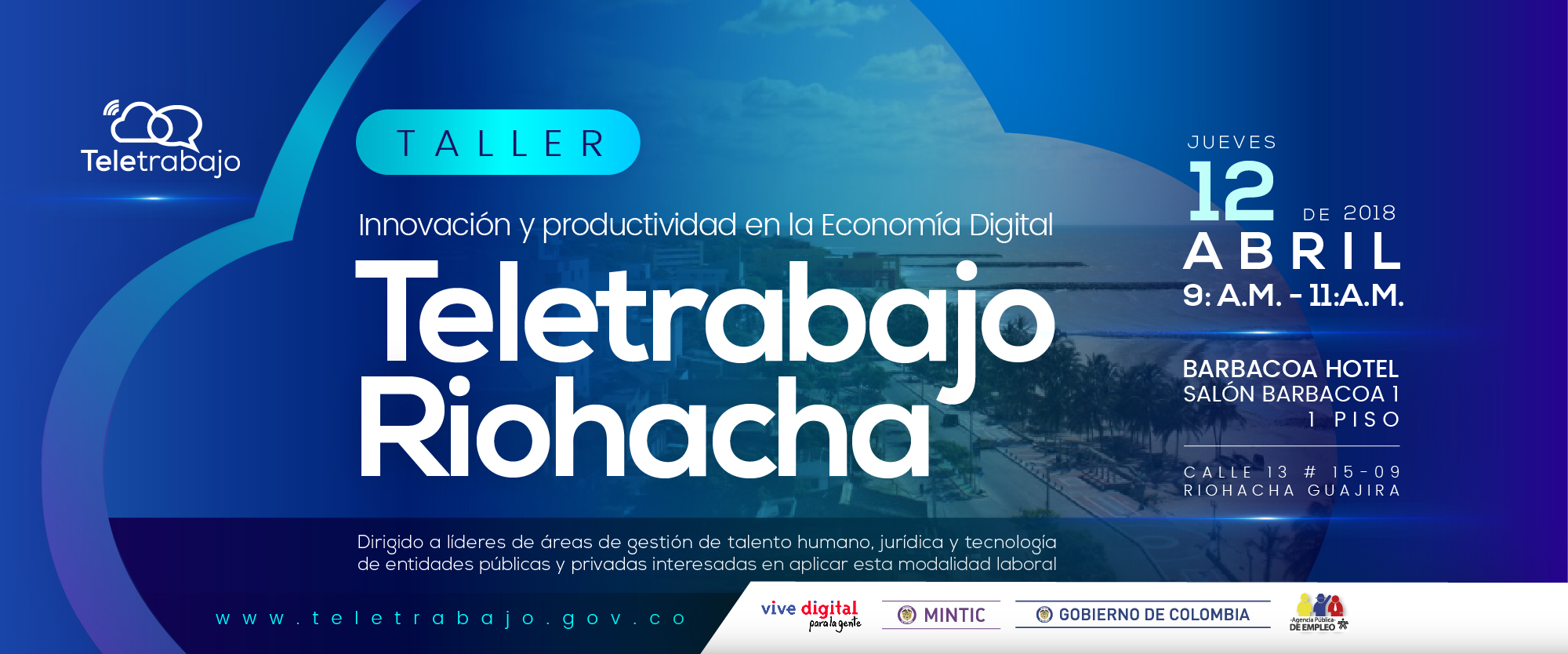 En Riohacha se dictará un taller sobre Teletrabajo